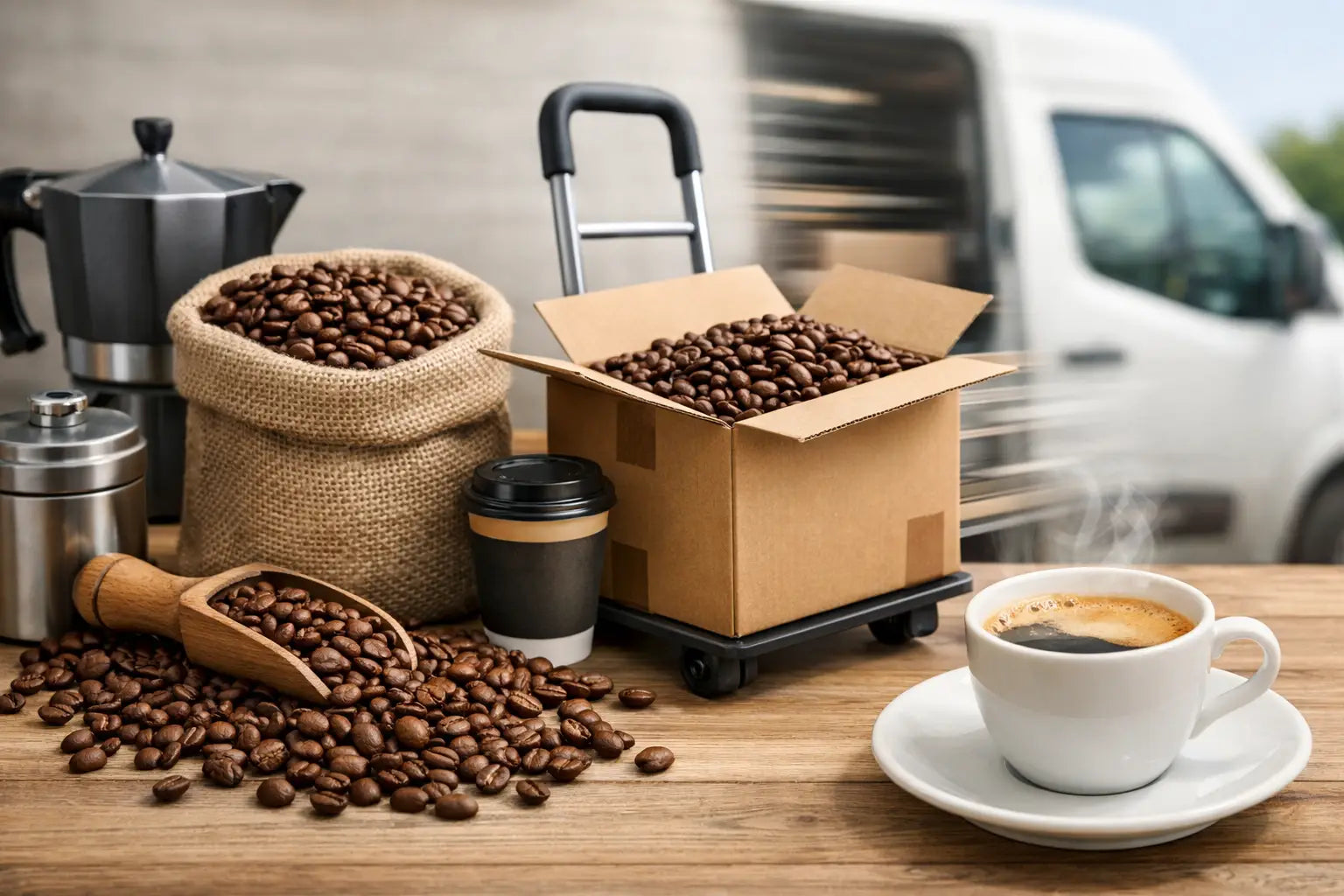 Koffiebonen met snelle levering kopen