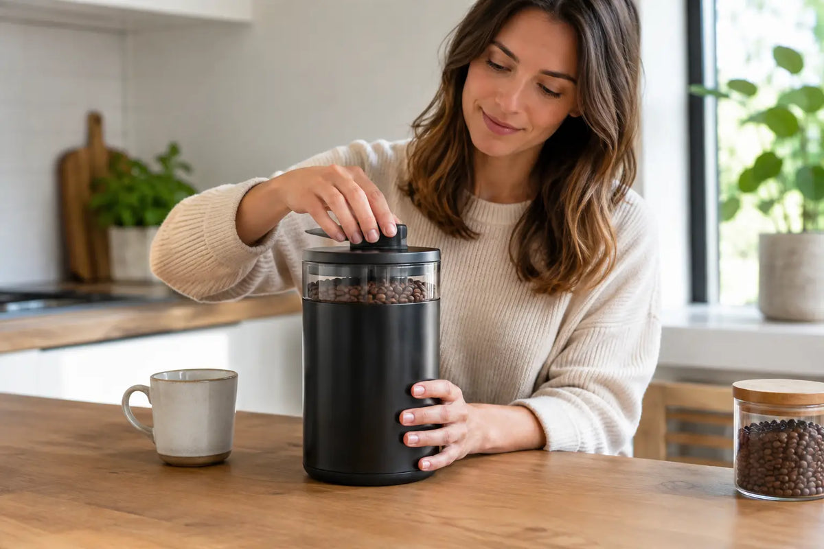 Review CoffeeVac voorraadbus voor koffie thuis