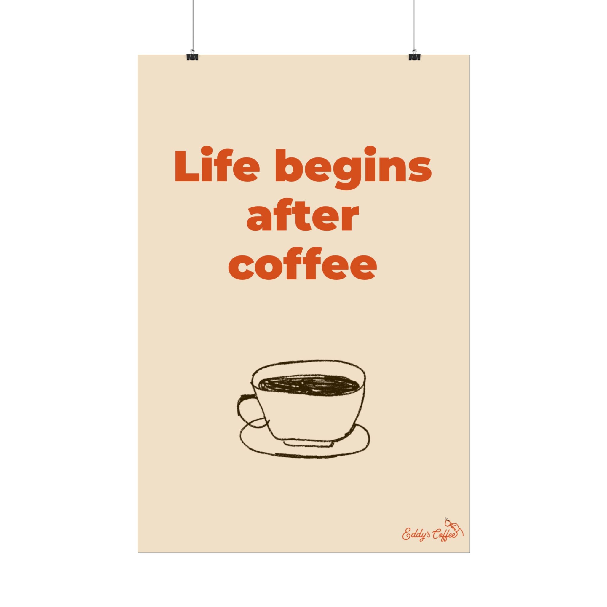 Coffee “There Is a Moment to Breathe” Poster – Rolled Wall Art