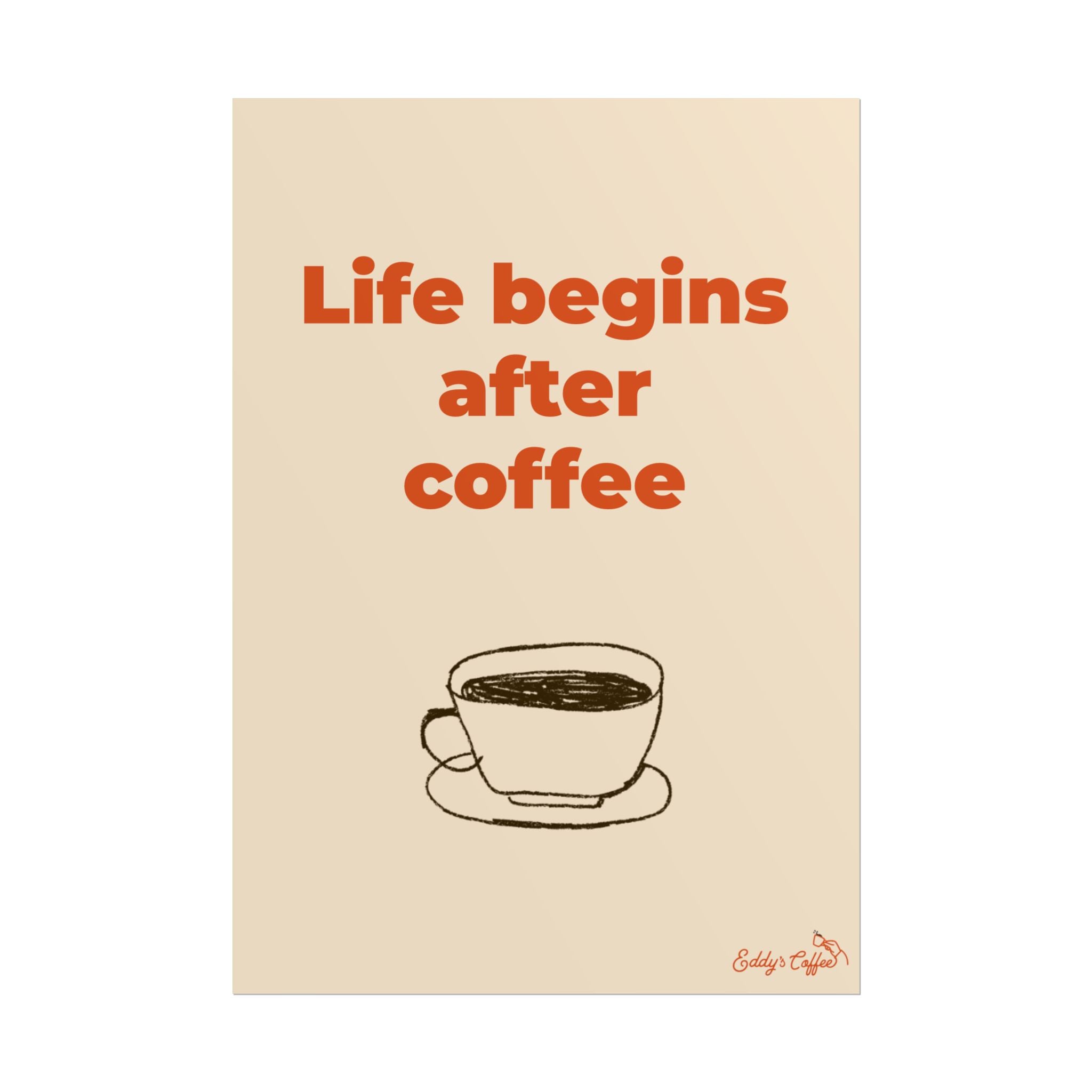 Coffee “There Is a Moment to Breathe” Poster – Rolled Wall Art