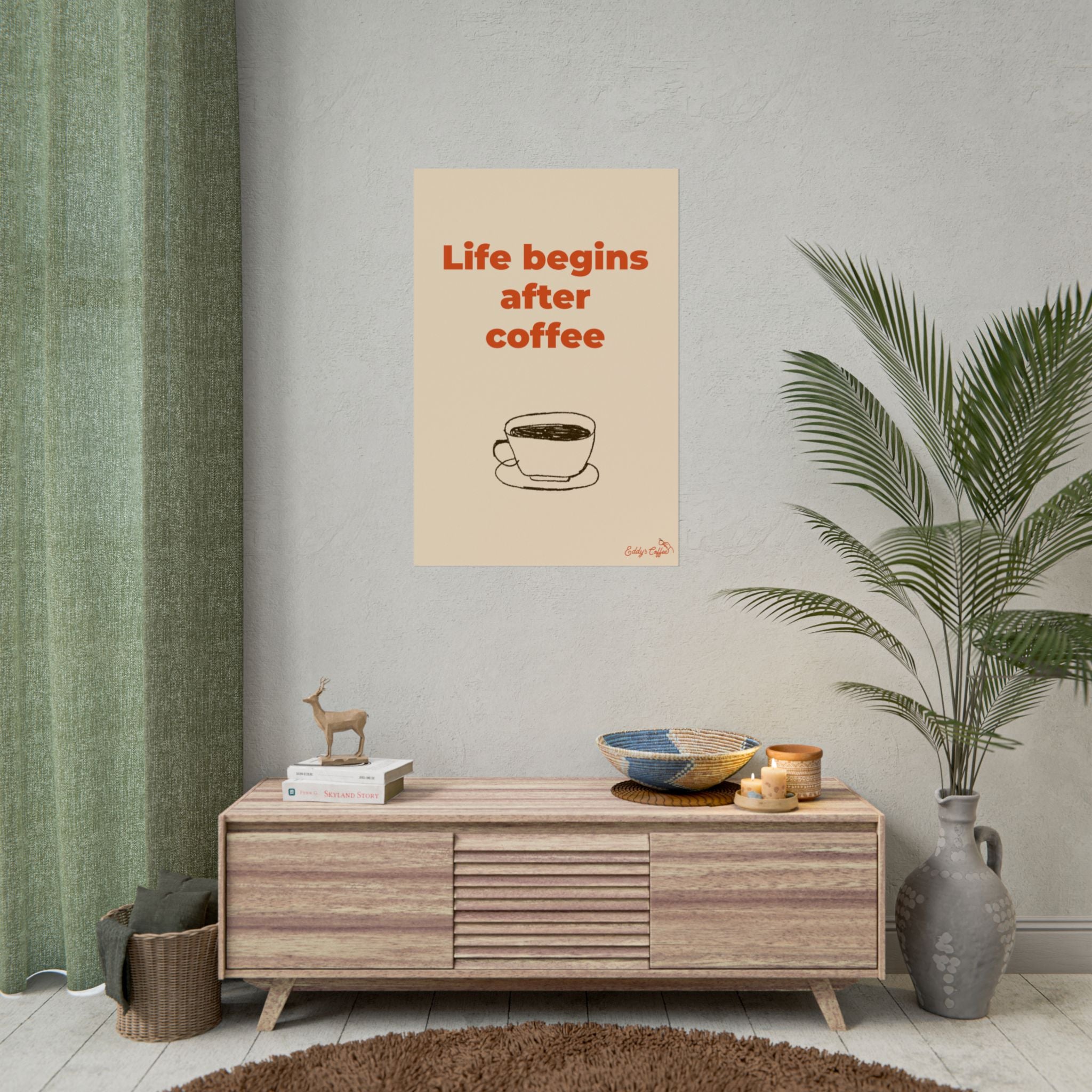 Coffee “There Is a Moment to Breathe” Poster – Rolled Wall Art