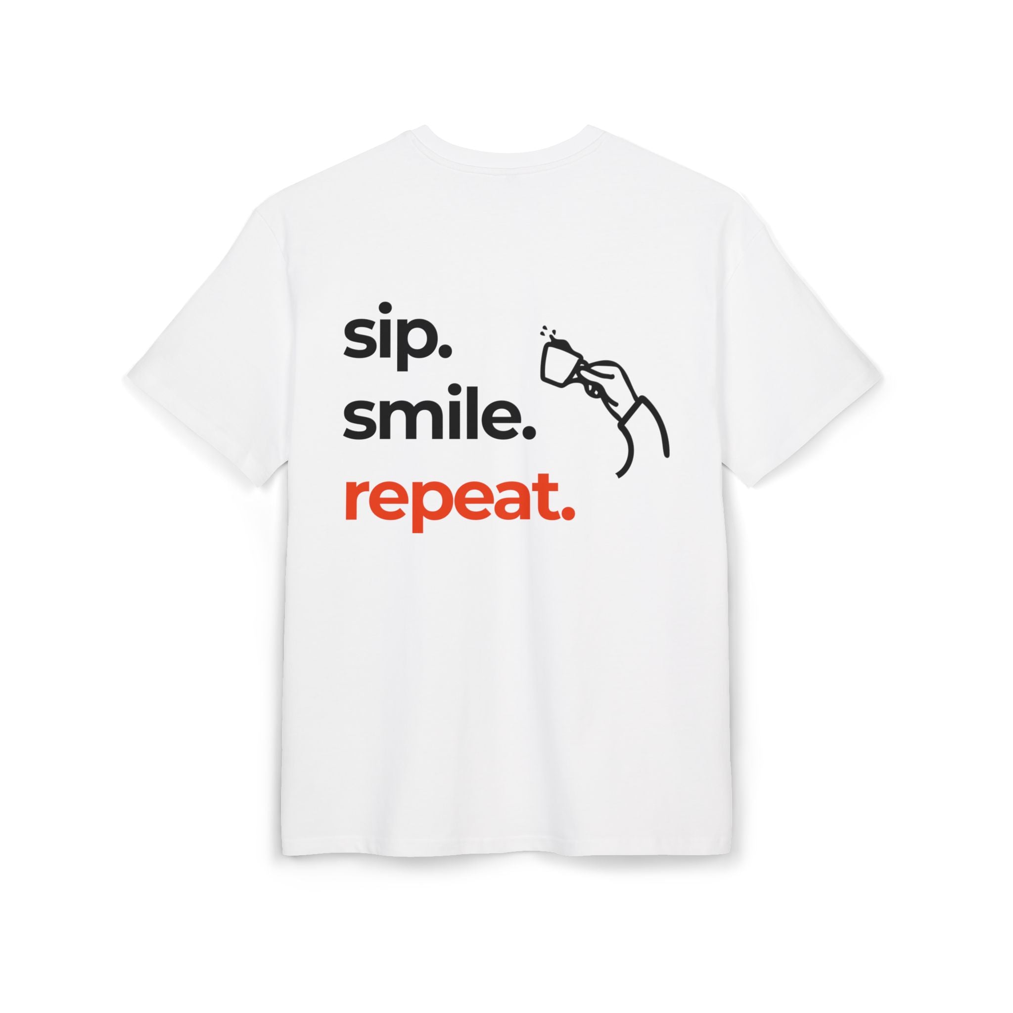 Eddy's Coffee Oversized Heavy T-shirt "Sip Smile Repeat."
