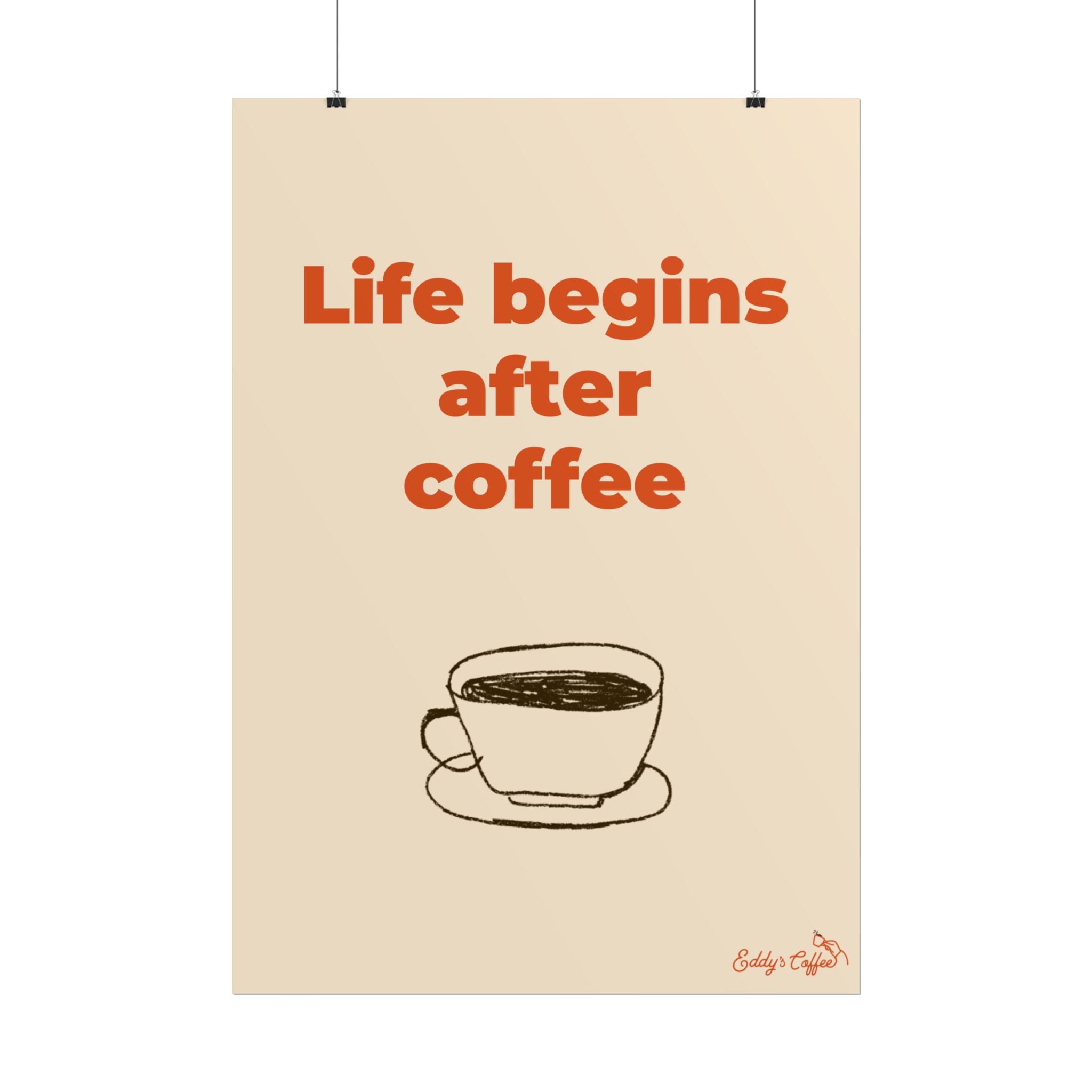 Coffee “There Is a Moment to Breathe” Poster – Rolled Wall Art