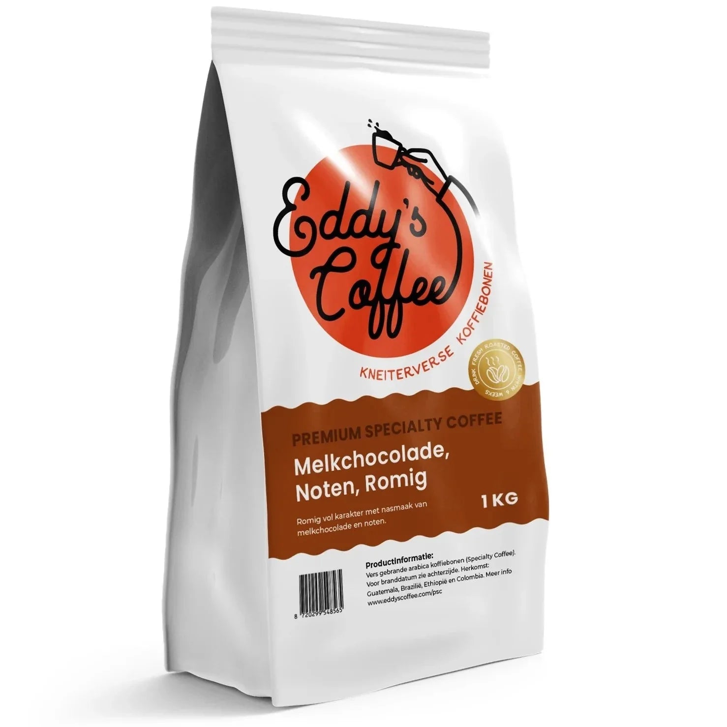 Zak Premium Specialty Coffee koffiebonen op witte achtergrond