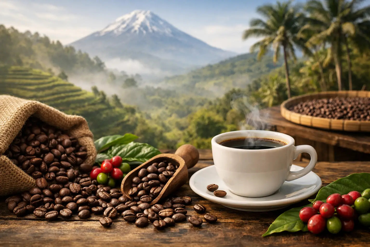 Gids koffiebonen uit topkoffielanden