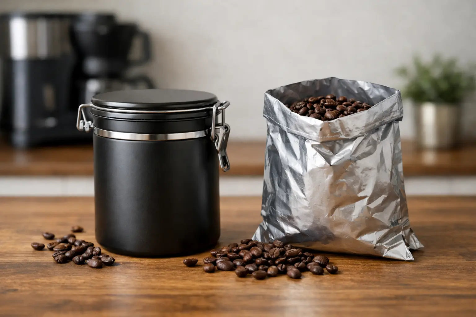 Koffiebus versus originele verpakking vergelijken