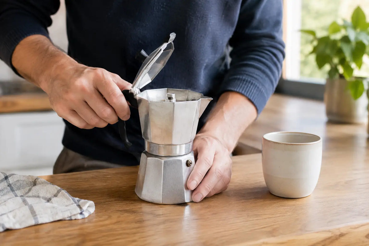 Moka pot koffie bereiden zonder bittere smaak