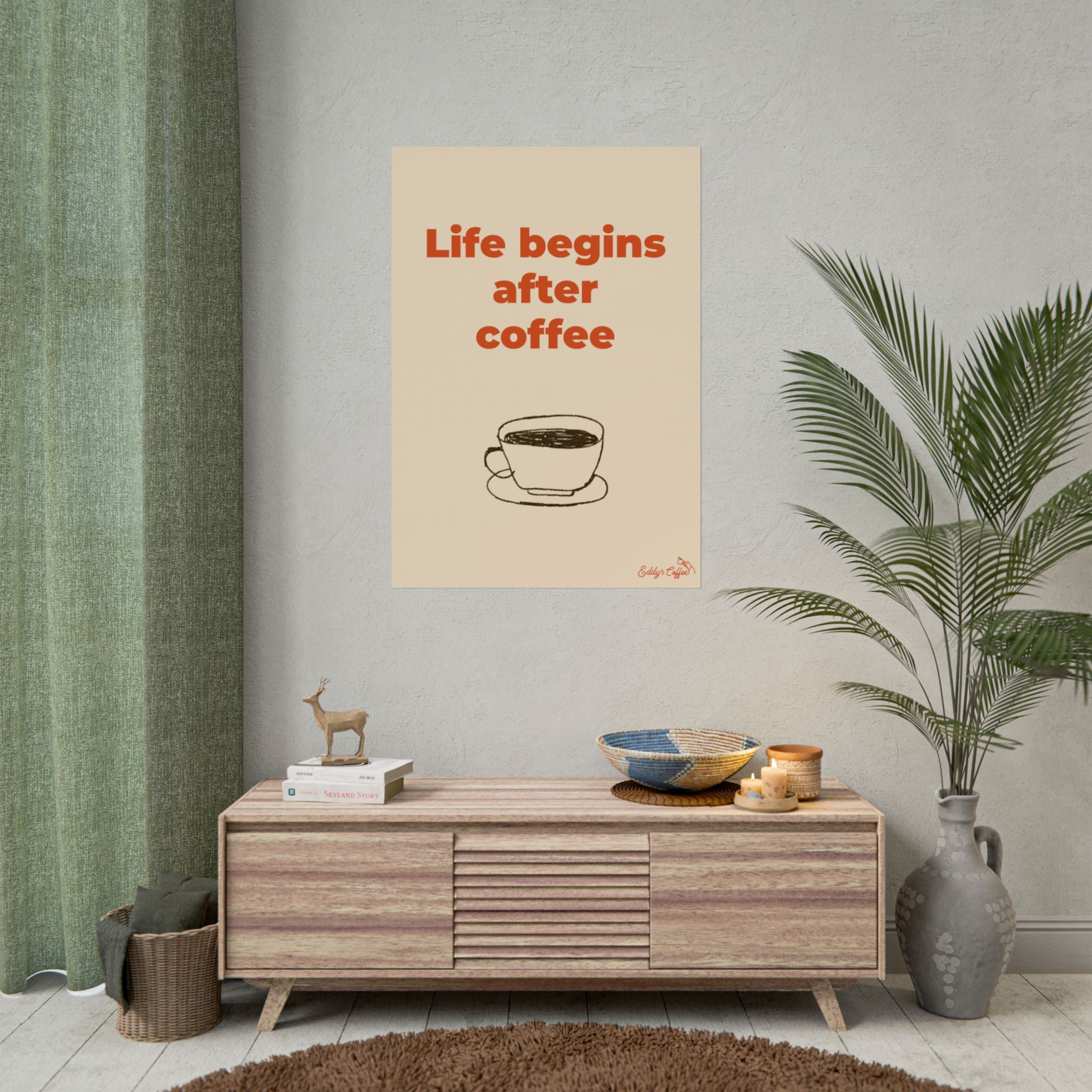 Coffee “There Is a Moment to Breathe” Poster – Rolled Wall Art