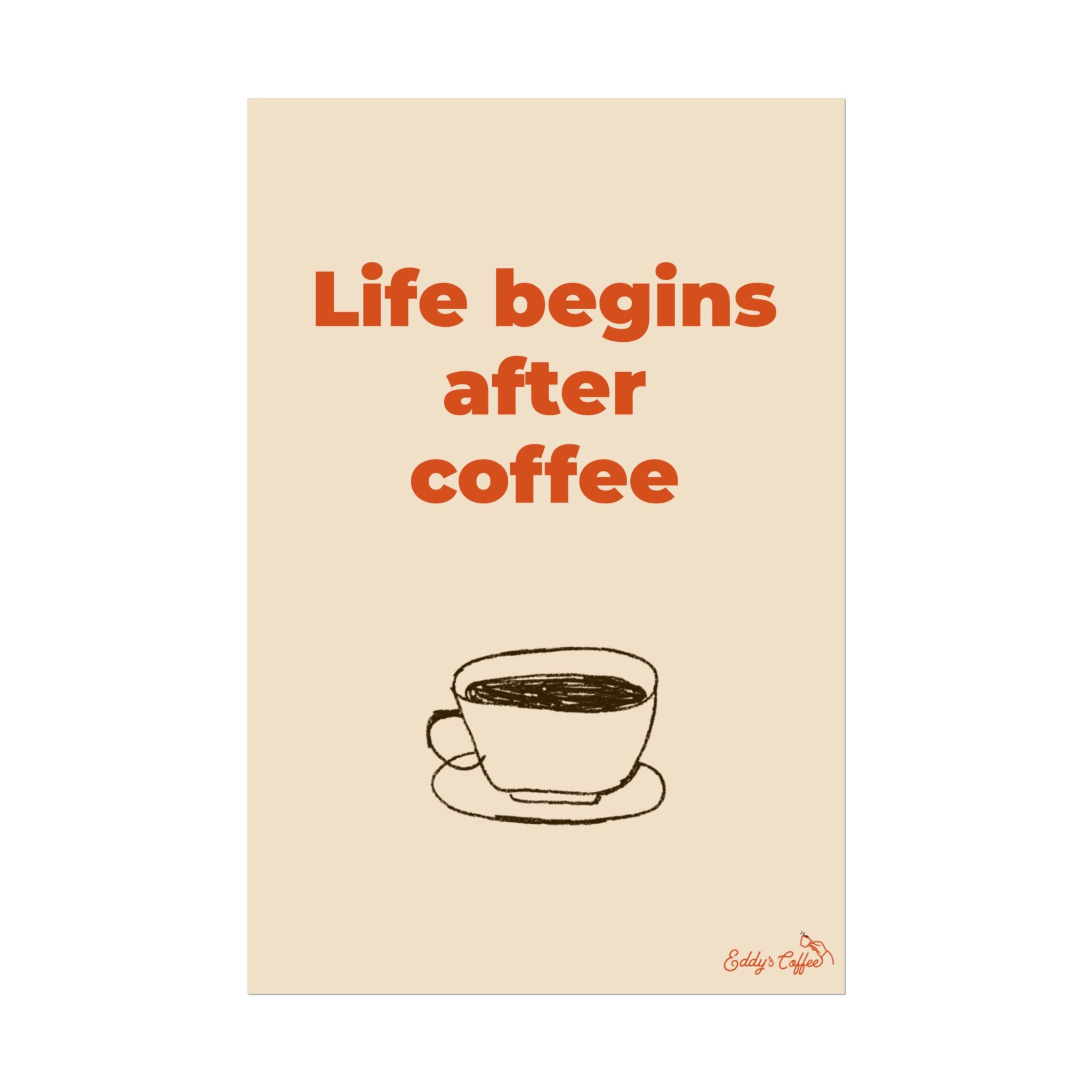 Coffee “There Is a Moment to Breathe” Poster – Rolled Wall Art
