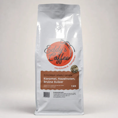 Colombia Single Origin koffiebonen in stijlvolle koffieverpakking
